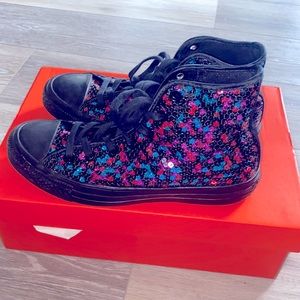 Sequin Converse Women Girls Size 7.5